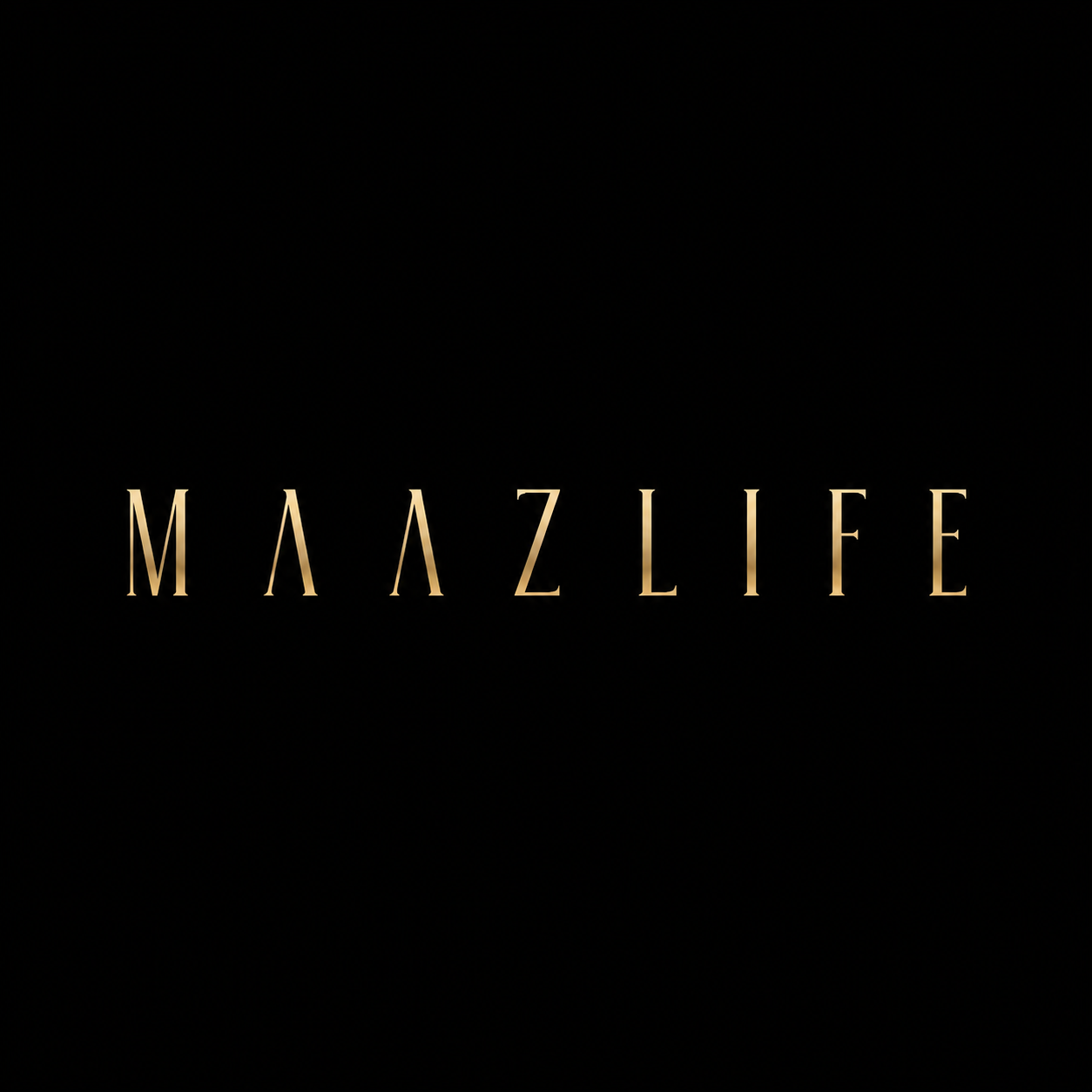 Official MAAZLIFE cover with a muted-gold wordmark on black